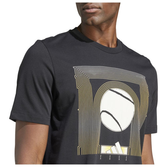Adidas Ανδρική κοντομάνικη μπλούζα Aeroready Tennis Arc De Ball Graphic Tee Adidas Ανδρική κοντομάνικη μπλούζα Aeroready Tennis Arc De Ball Graphic Tee